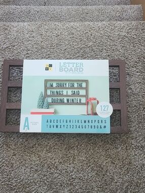 Letter Board with Dark Wood Frame